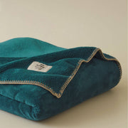 Bien Au Chaud Polar Fleece Blanket - Petrol Blue