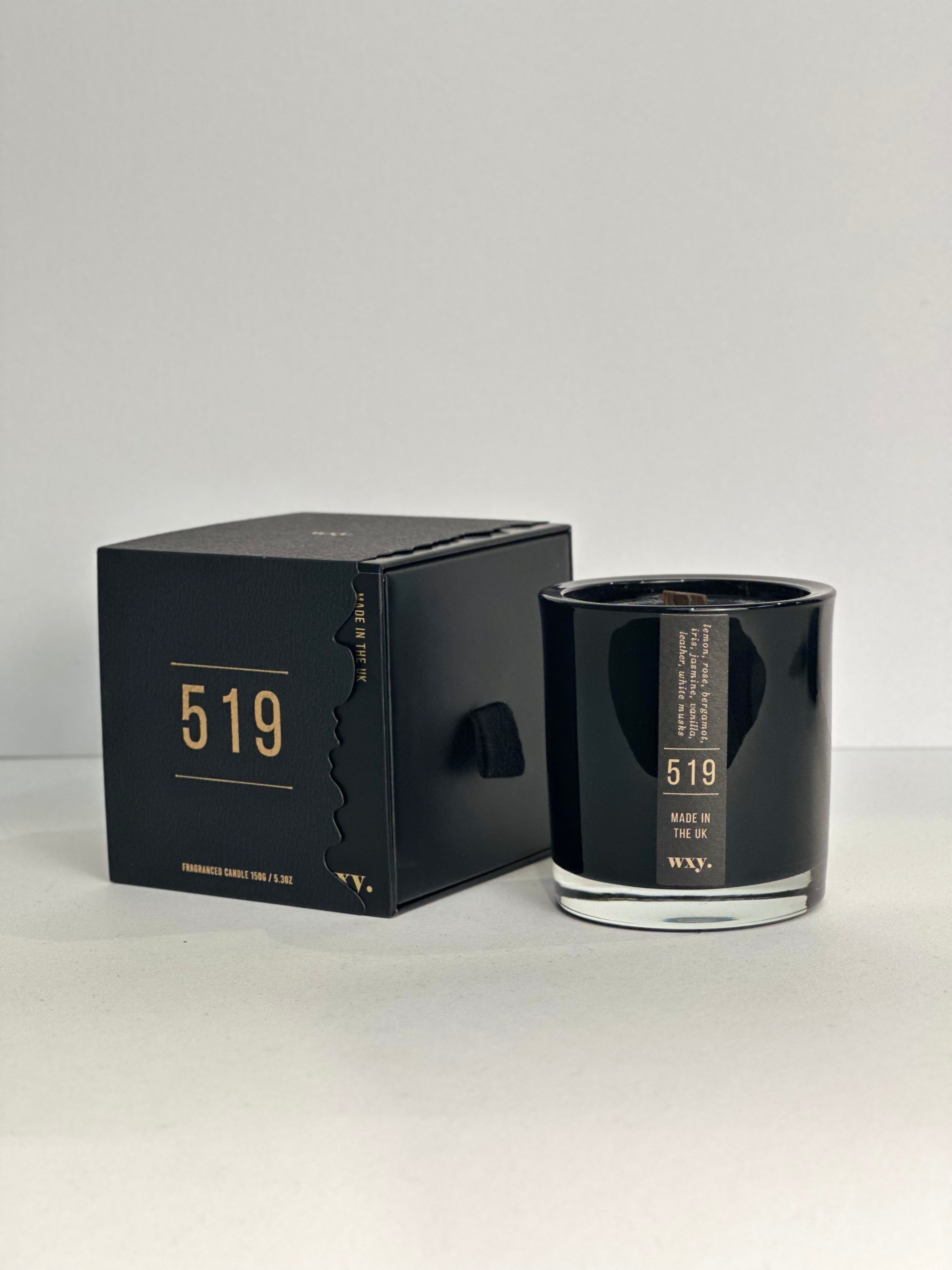 519 Lemon White Musk & Leather Duftkerze, 140 g